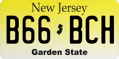 NJ license plate B66BCH