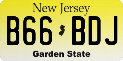 NJ license plate B66BDJ