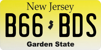NJ license plate B66BDS