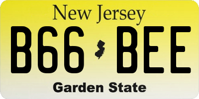 NJ license plate B66BEE