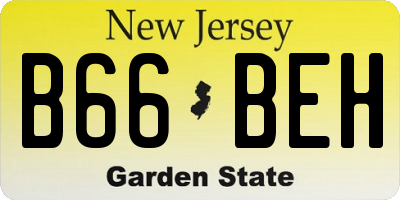 NJ license plate B66BEH