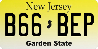 NJ license plate B66BEP
