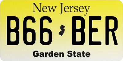NJ license plate B66BER
