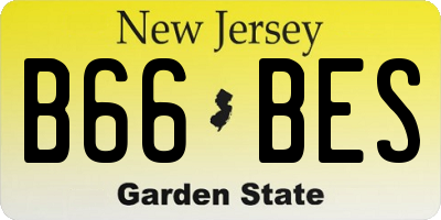 NJ license plate B66BES