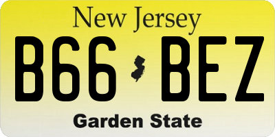 NJ license plate B66BEZ