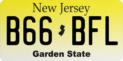 NJ license plate B66BFL
