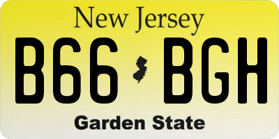 NJ license plate B66BGH