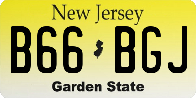 NJ license plate B66BGJ