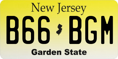 NJ license plate B66BGM