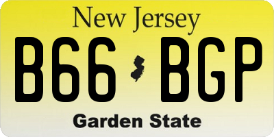 NJ license plate B66BGP