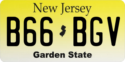 NJ license plate B66BGV