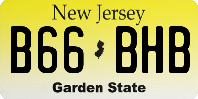 NJ license plate B66BHB