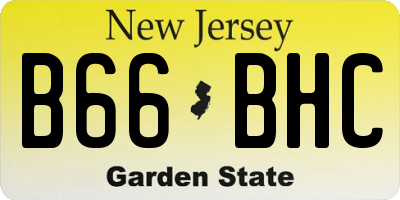 NJ license plate B66BHC