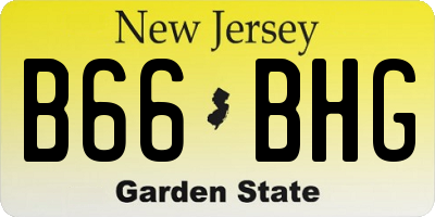 NJ license plate B66BHG