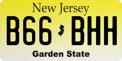 NJ license plate B66BHH