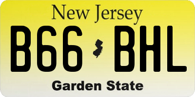 NJ license plate B66BHL
