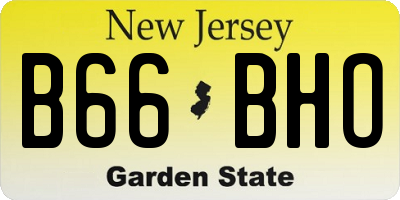 NJ license plate B66BHO