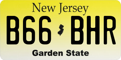NJ license plate B66BHR