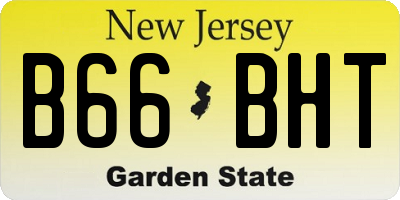 NJ license plate B66BHT