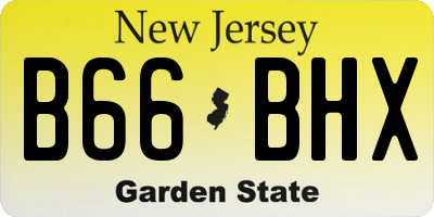 NJ license plate B66BHX