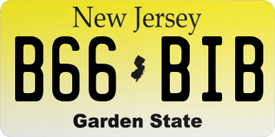 NJ license plate B66BIB