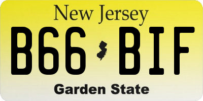 NJ license plate B66BIF