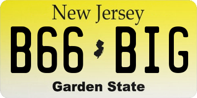NJ license plate B66BIG
