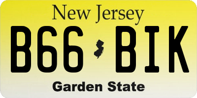 NJ license plate B66BIK