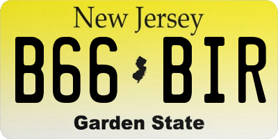 NJ license plate B66BIR
