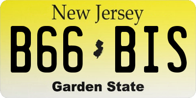 NJ license plate B66BIS