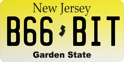 NJ license plate B66BIT