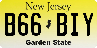 NJ license plate B66BIY