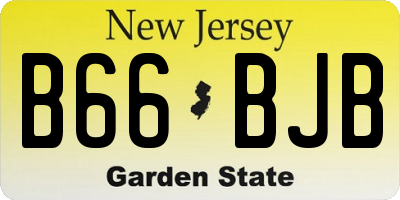 NJ license plate B66BJB