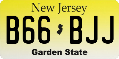 NJ license plate B66BJJ