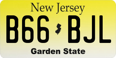 NJ license plate B66BJL