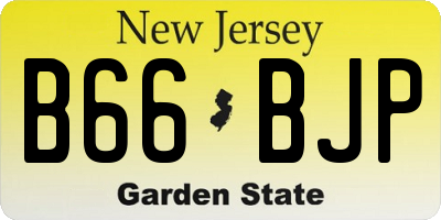 NJ license plate B66BJP