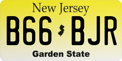 NJ license plate B66BJR