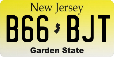 NJ license plate B66BJT