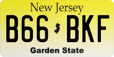 NJ license plate B66BKF