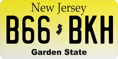 NJ license plate B66BKH
