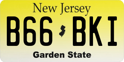 NJ license plate B66BKI