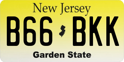 NJ license plate B66BKK