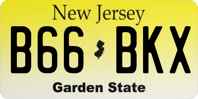 NJ license plate B66BKX