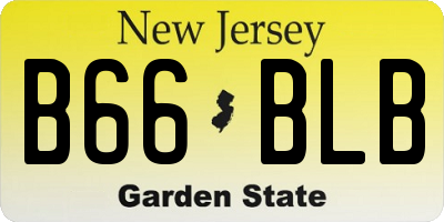 NJ license plate B66BLB