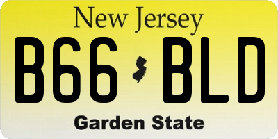NJ license plate B66BLD