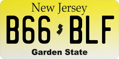 NJ license plate B66BLF