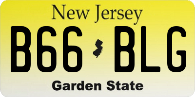 NJ license plate B66BLG