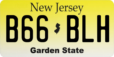 NJ license plate B66BLH