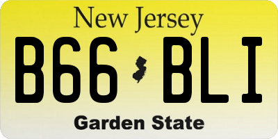 NJ license plate B66BLI