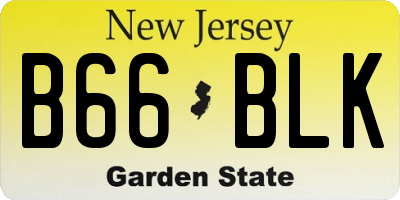 NJ license plate B66BLK